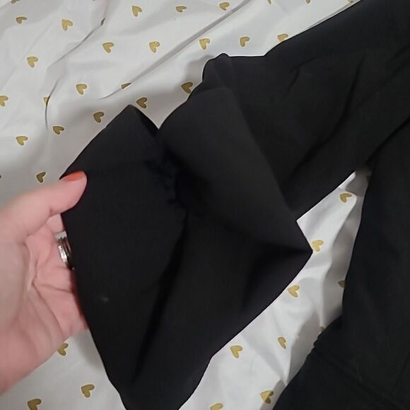 Anne Klein sz 12 Black Blazer Business Office Large Cuffs - Picture 4 of 8
